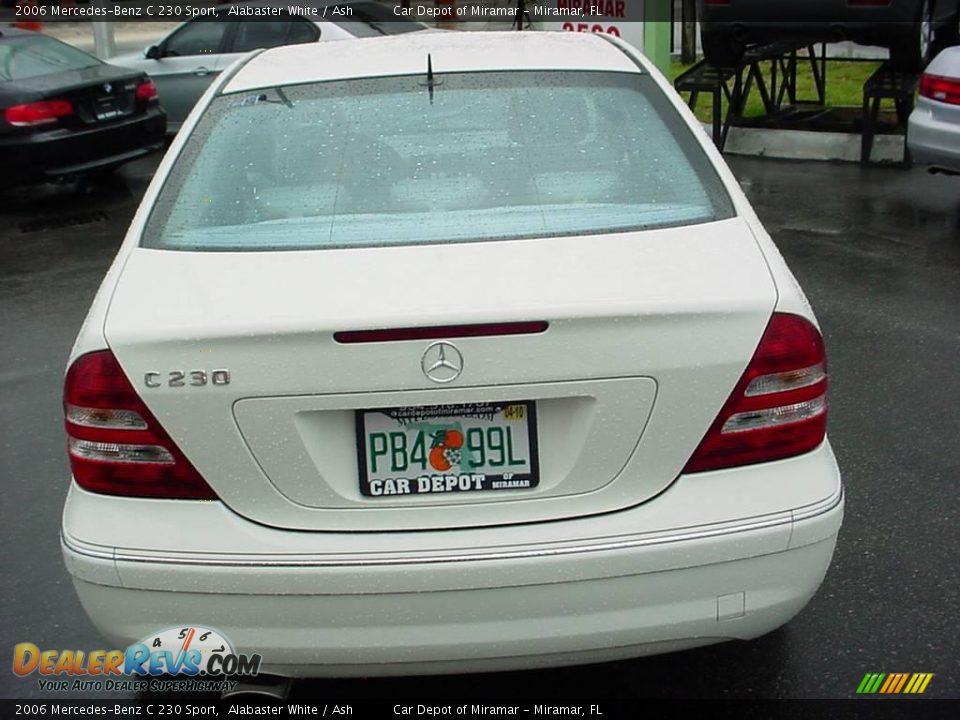 2006 Mercedes-Benz C 230 Sport Alabaster White / Ash Photo #4