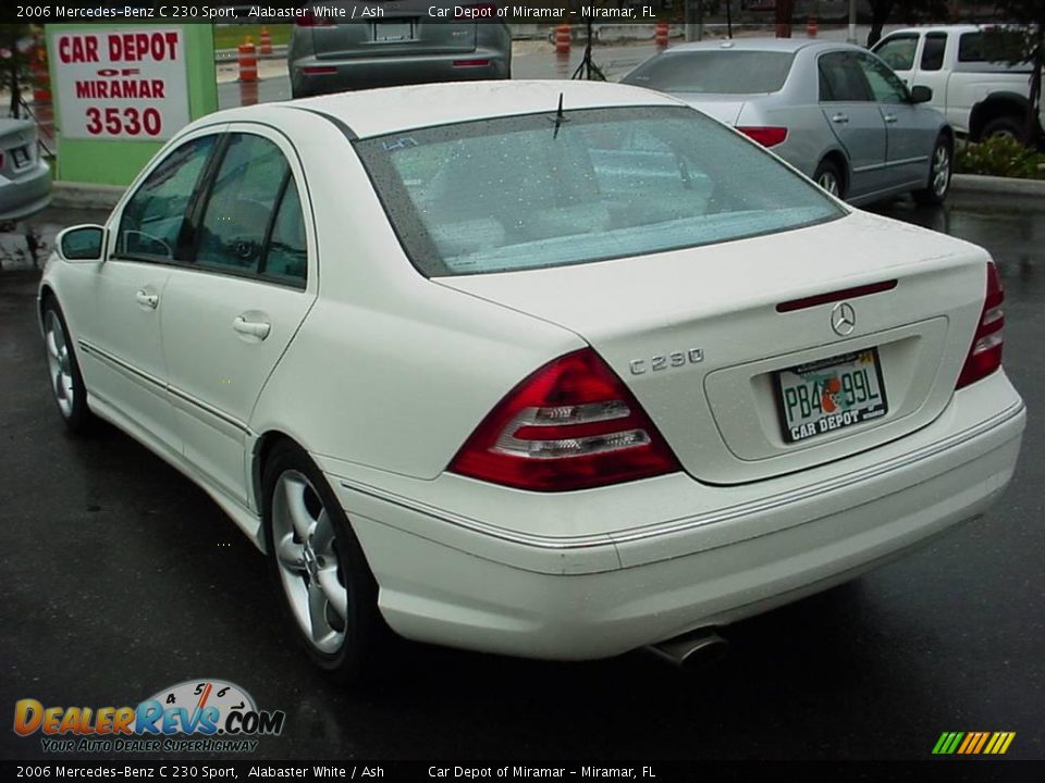 2006 Mercedes-Benz C 230 Sport Alabaster White / Ash Photo #5