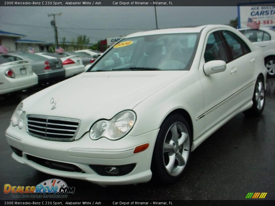 2006 Mercedes-Benz C 230 Sport Alabaster White / Ash Photo #7