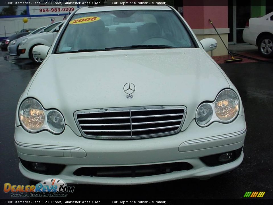 2006 Mercedes-Benz C 230 Sport Alabaster White / Ash Photo #8