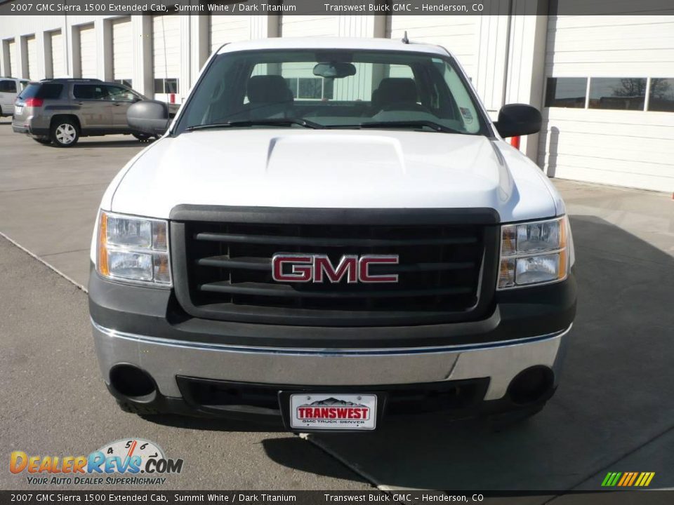 2007 GMC Sierra 1500 Extended Cab Summit White / Dark Titanium Photo #2