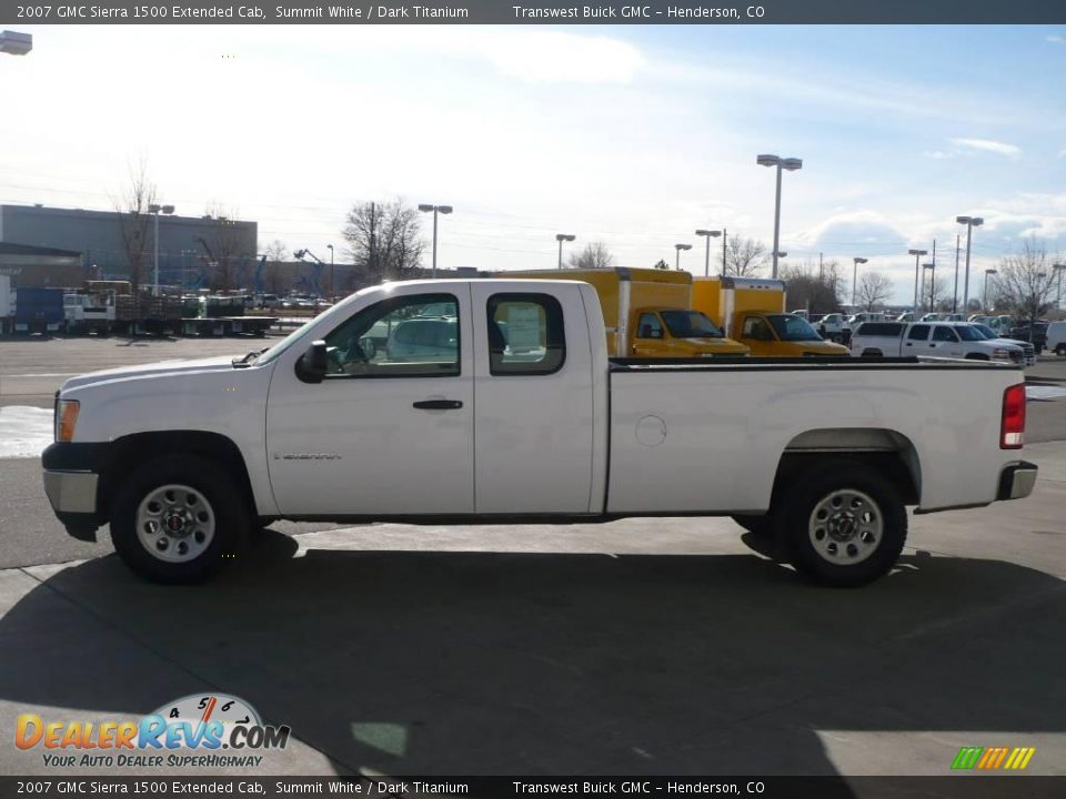 2007 GMC Sierra 1500 Extended Cab Summit White / Dark Titanium Photo #4