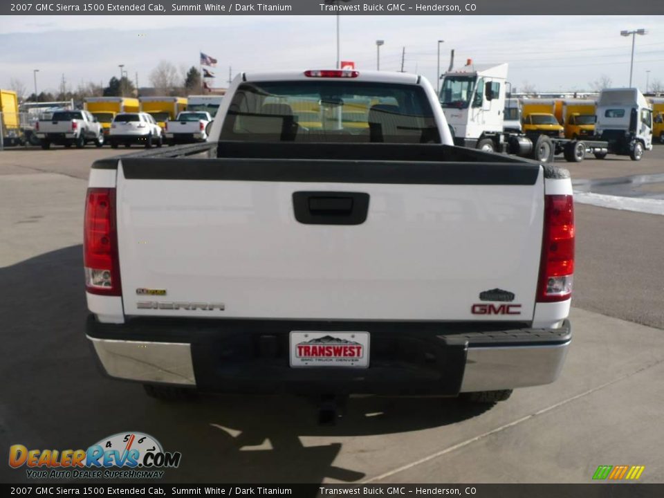 2007 GMC Sierra 1500 Extended Cab Summit White / Dark Titanium Photo #5