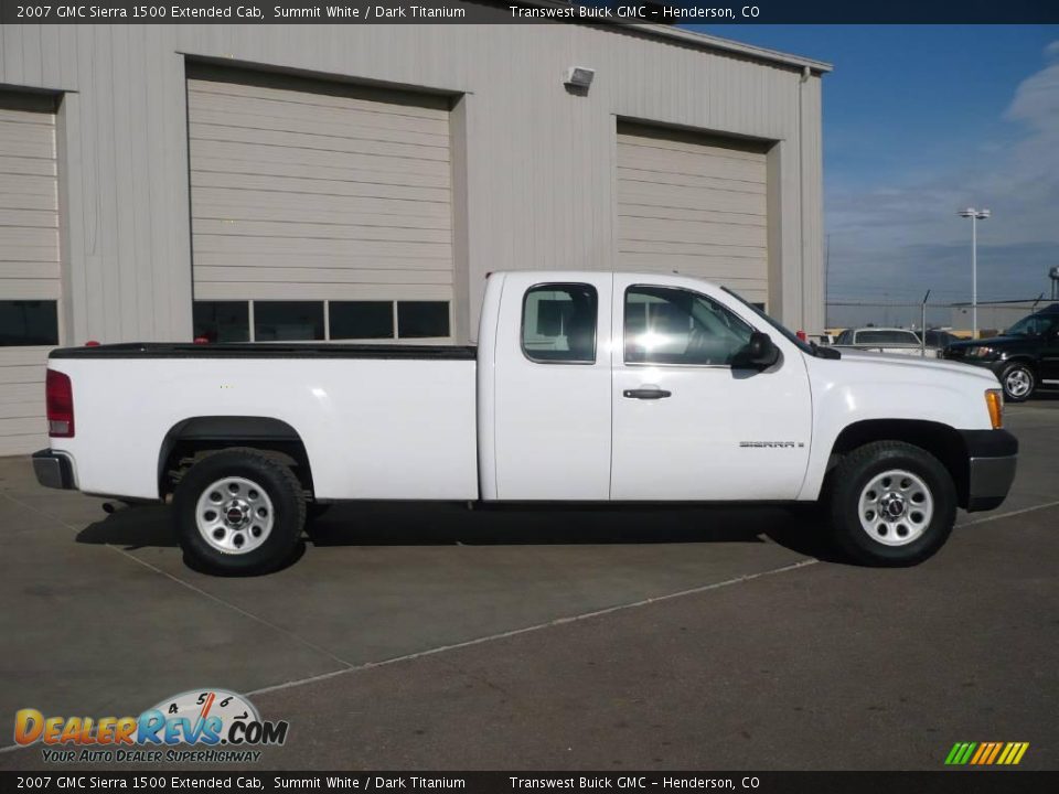 2007 GMC Sierra 1500 Extended Cab Summit White / Dark Titanium Photo #6