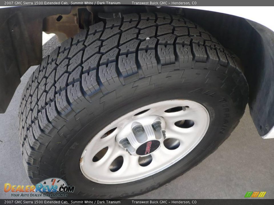 2007 GMC Sierra 1500 Extended Cab Summit White / Dark Titanium Photo #7