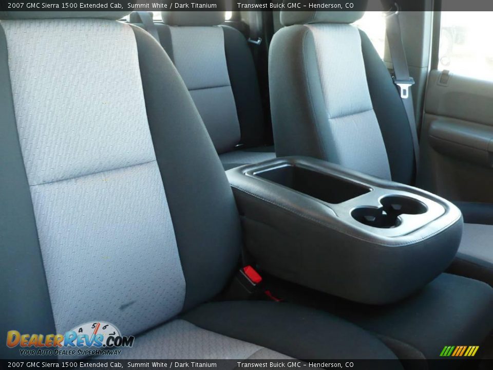 2007 GMC Sierra 1500 Extended Cab Summit White / Dark Titanium Photo #13