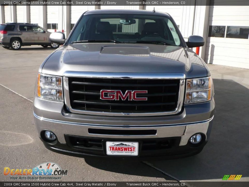 2009 GMC Sierra 1500 Hybrid Crew Cab 4x4 Steel Gray Metallic / Ebony Photo #2