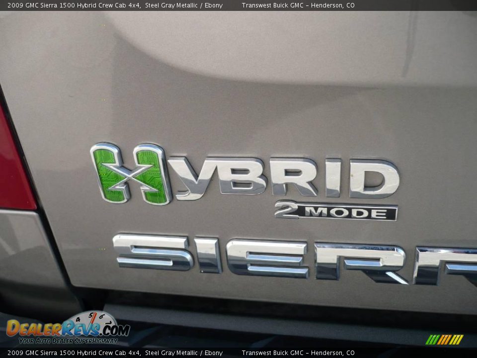 2009 GMC Sierra 1500 Hybrid Crew Cab 4x4 Steel Gray Metallic / Ebony Photo #8