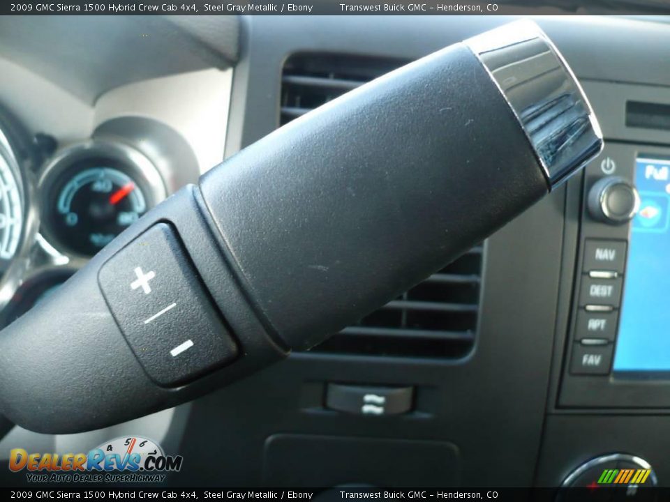 2009 GMC Sierra 1500 Hybrid Crew Cab 4x4 Steel Gray Metallic / Ebony Photo #17