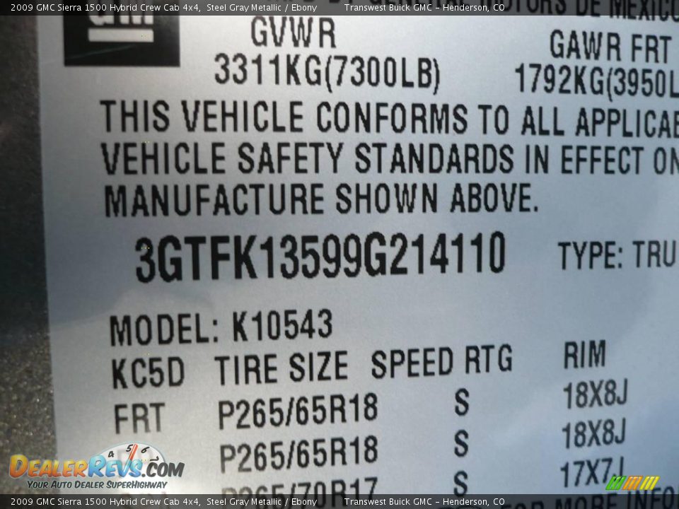 2009 GMC Sierra 1500 Hybrid Crew Cab 4x4 Steel Gray Metallic / Ebony Photo #23