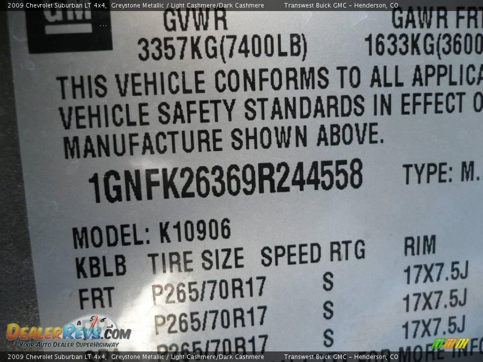 2009 Chevrolet Suburban LT 4x4 Greystone Metallic / Light Cashmere/Dark Cashmere Photo #24