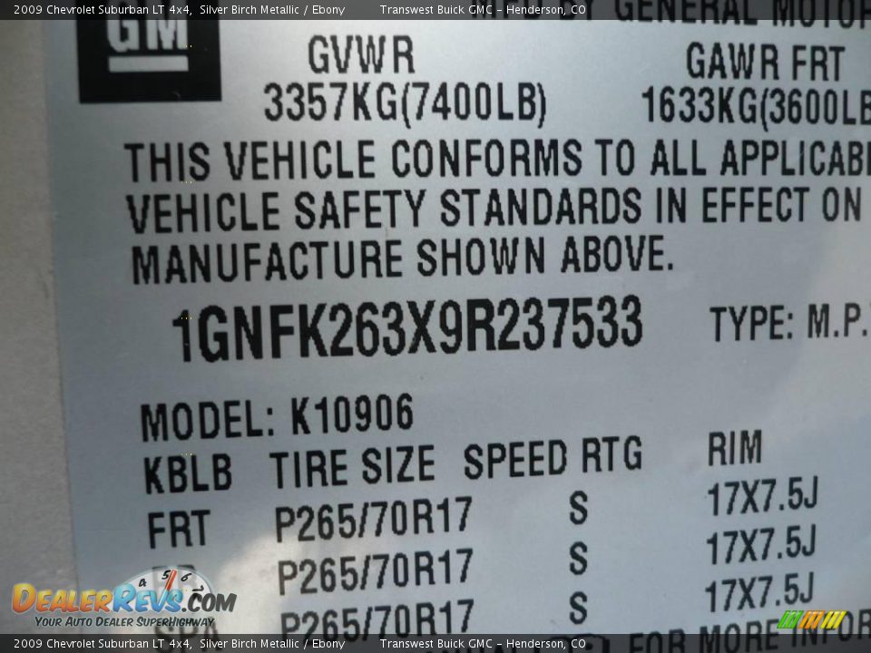 2009 Chevrolet Suburban LT 4x4 Silver Birch Metallic / Ebony Photo #25