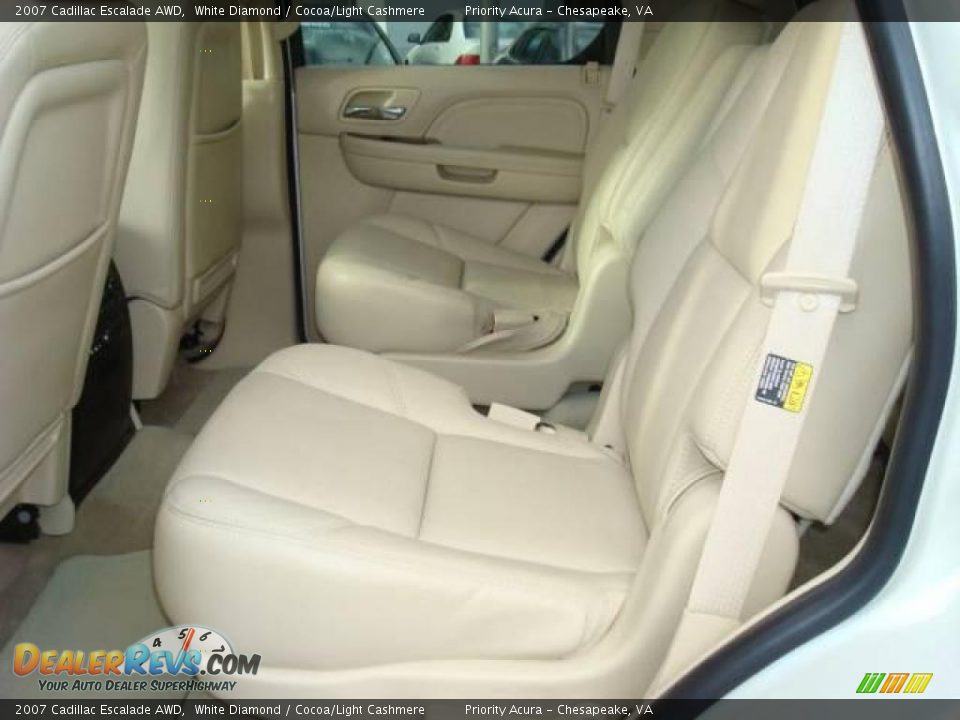 2007 Cadillac Escalade AWD White Diamond / Cocoa/Light Cashmere Photo #11