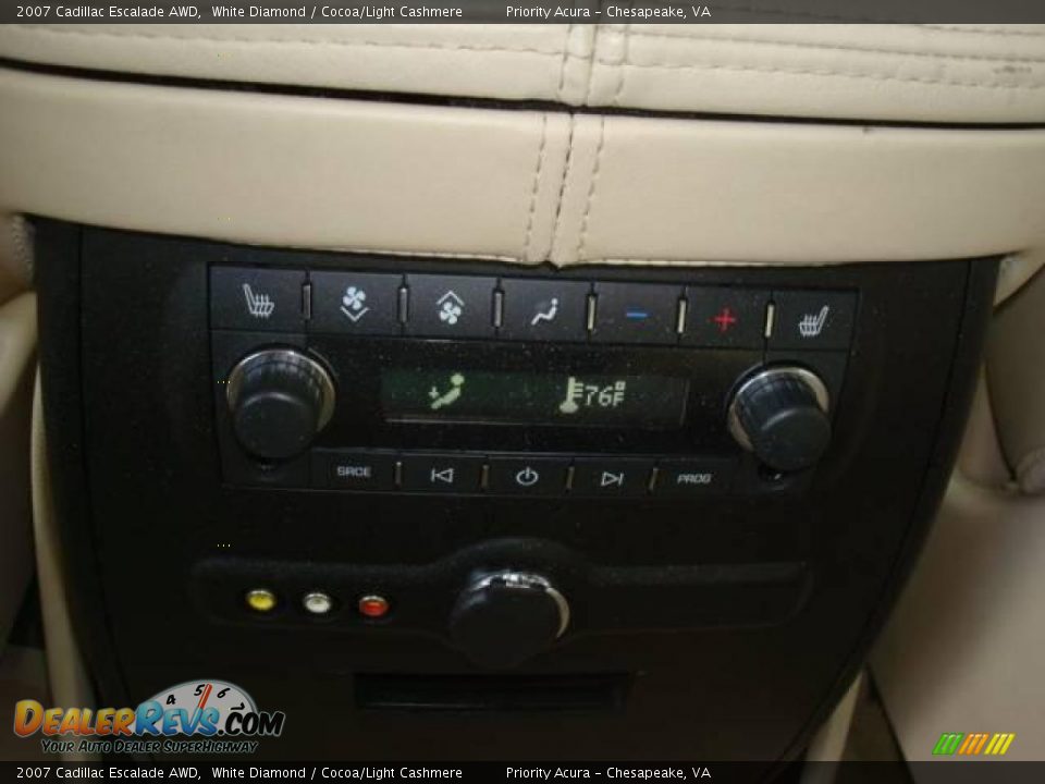2007 Cadillac Escalade AWD White Diamond / Cocoa/Light Cashmere Photo #15