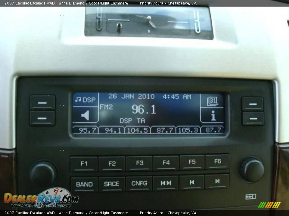 2007 Cadillac Escalade AWD White Diamond / Cocoa/Light Cashmere Photo #21