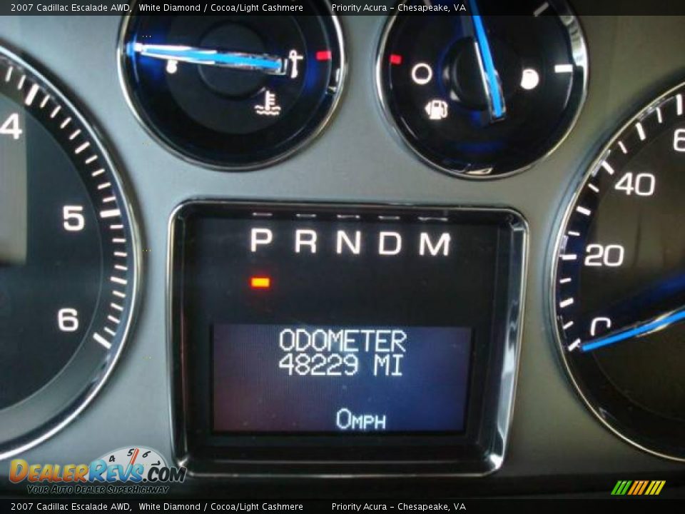 2007 Cadillac Escalade AWD White Diamond / Cocoa/Light Cashmere Photo #29