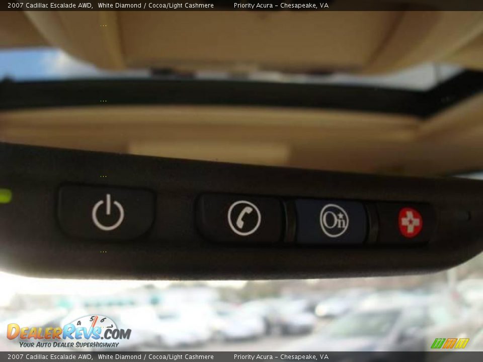 2007 Cadillac Escalade AWD White Diamond / Cocoa/Light Cashmere Photo #35