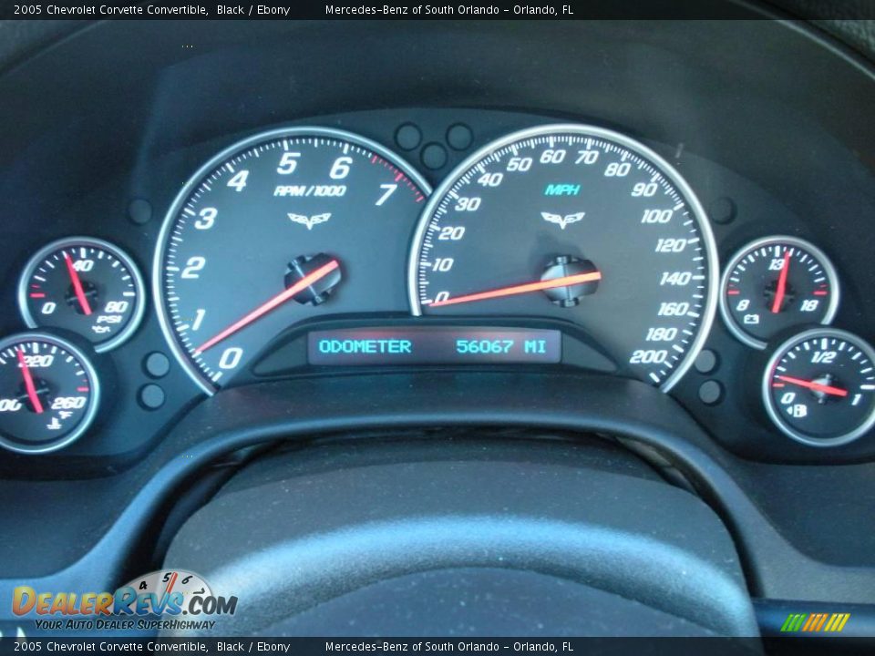 2005 Chevrolet Corvette Convertible Black / Ebony Photo #24