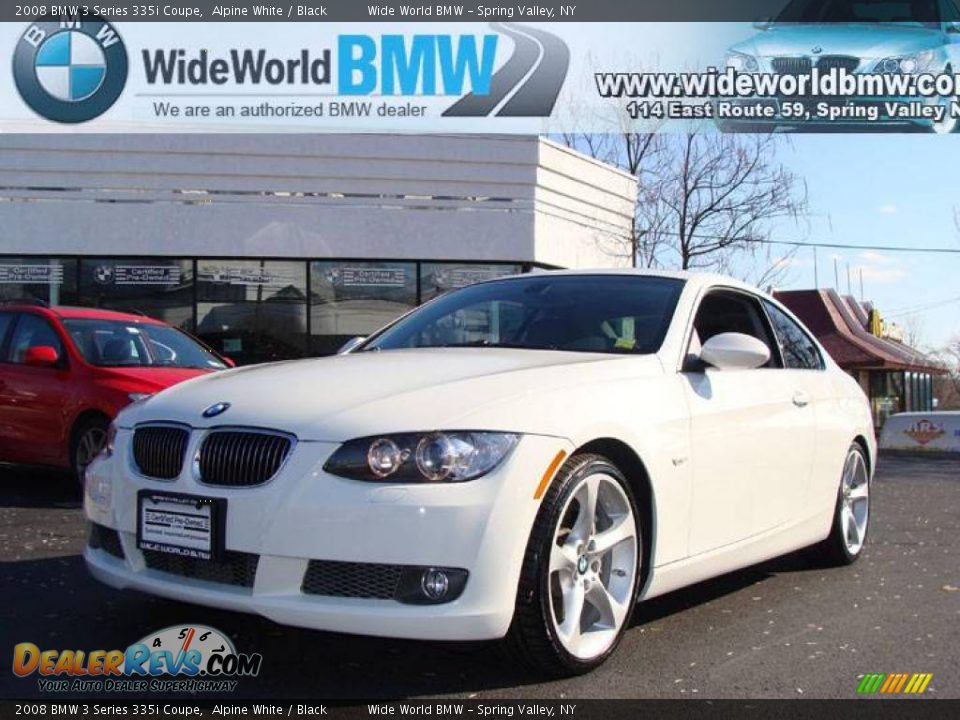 2008 BMW 3 Series 335i Coupe Alpine White / Black Photo #1