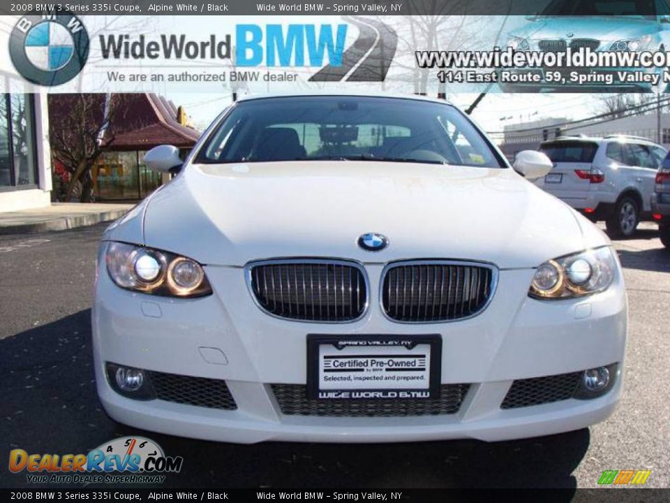 2008 BMW 3 Series 335i Coupe Alpine White / Black Photo #2