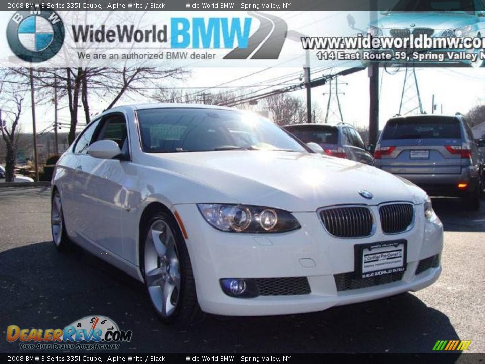 2008 BMW 3 Series 335i Coupe Alpine White / Black Photo #3