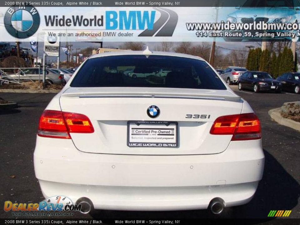 2008 BMW 3 Series 335i Coupe Alpine White / Black Photo #5