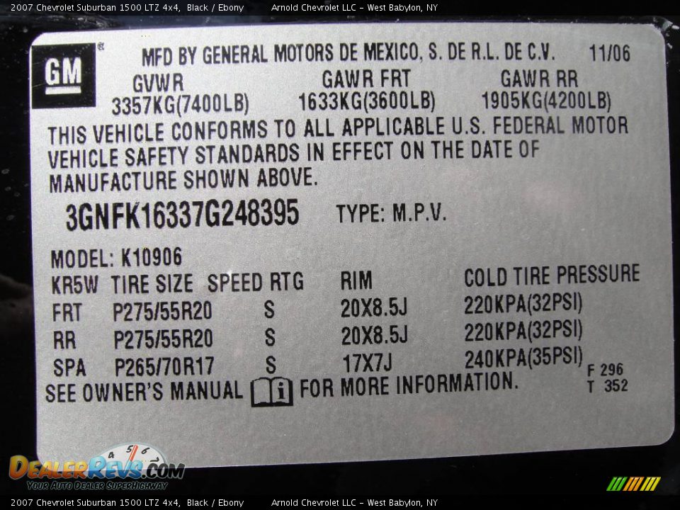 2007 Chevrolet Suburban 1500 LTZ 4x4 Black / Ebony Photo #16