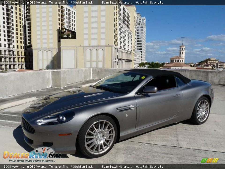 2008 Aston Martin DB9 Volante Tungsten Silver / Obsidian Black Photo #7