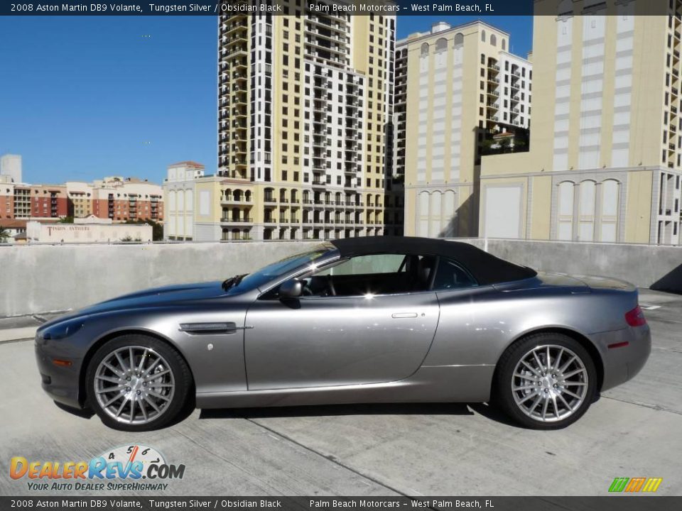 2008 Aston Martin DB9 Volante Tungsten Silver / Obsidian Black Photo #8