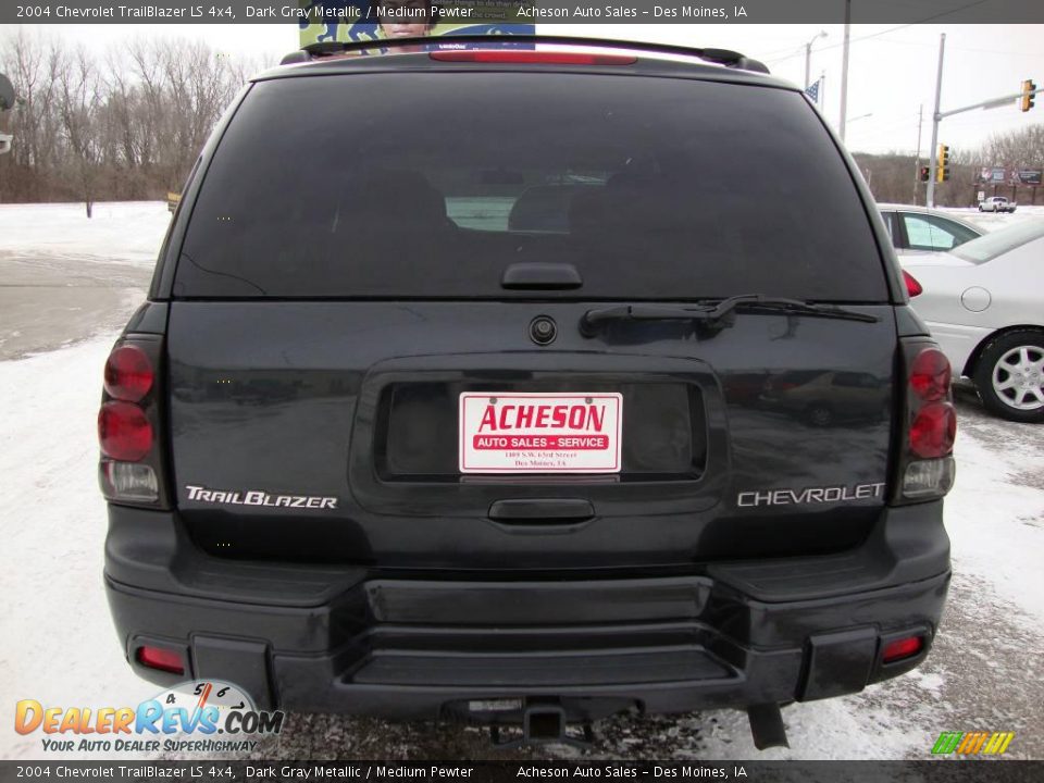 2004 Chevrolet TrailBlazer LS 4x4 Dark Gray Metallic / Medium Pewter Photo #4