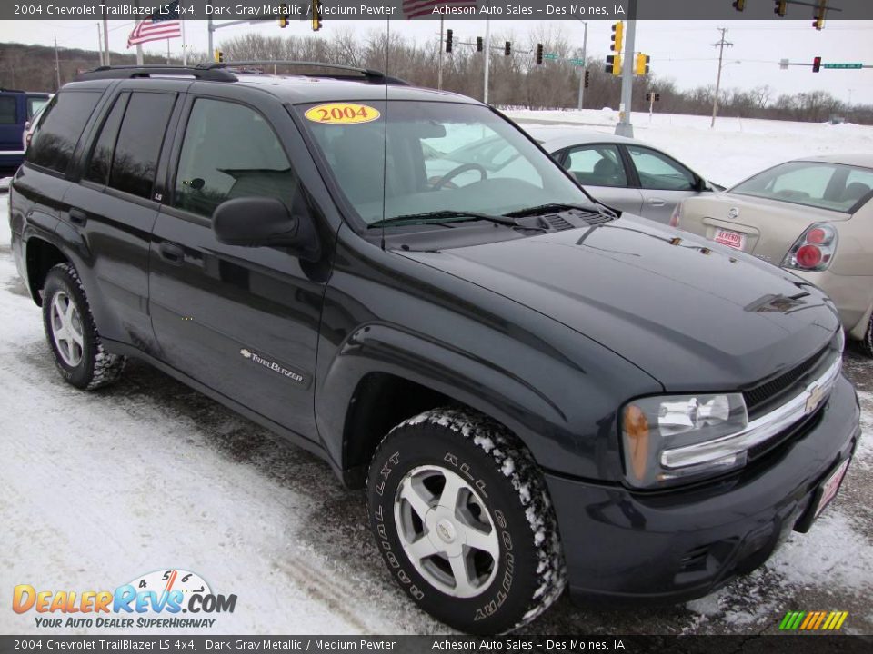 2004 Chevrolet TrailBlazer LS 4x4 Dark Gray Metallic / Medium Pewter Photo #7