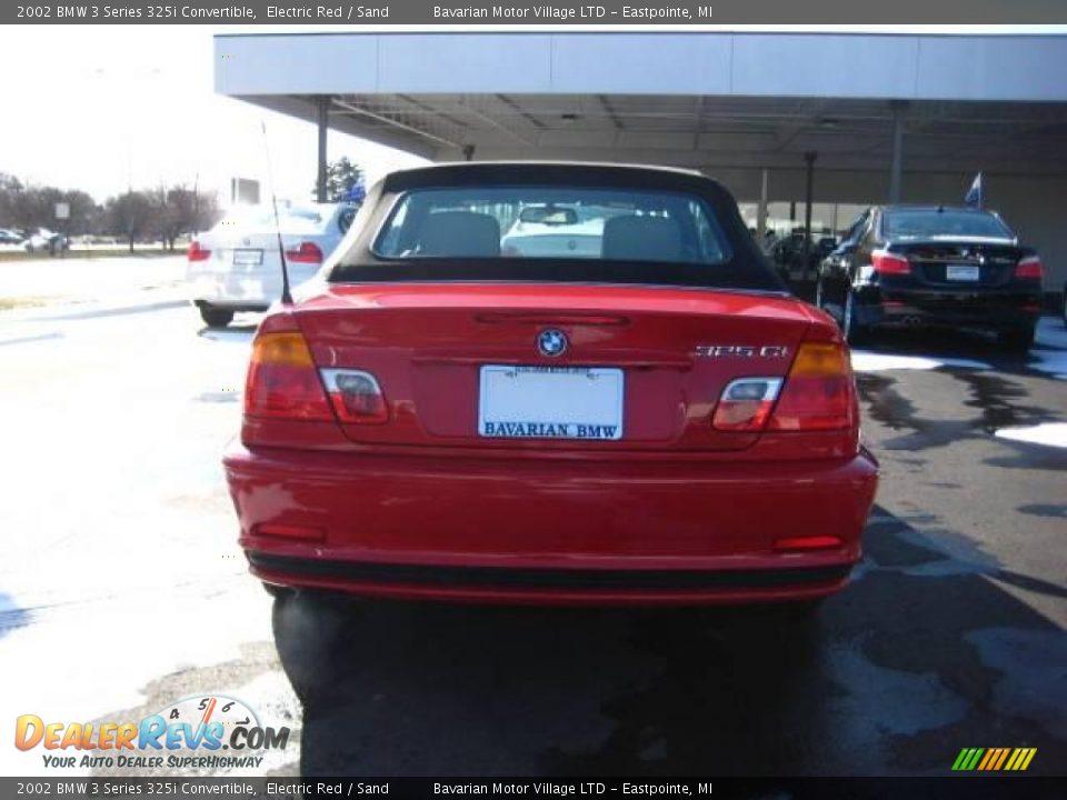 2002 BMW 3 Series 325i Convertible Electric Red / Sand Photo #4