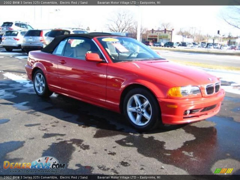 2002 BMW 3 Series 325i Convertible Electric Red / Sand Photo #7