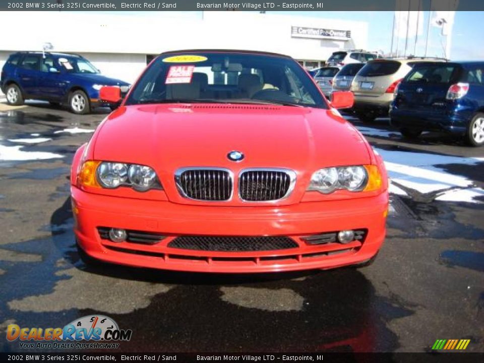 2002 BMW 3 Series 325i Convertible Electric Red / Sand Photo #8