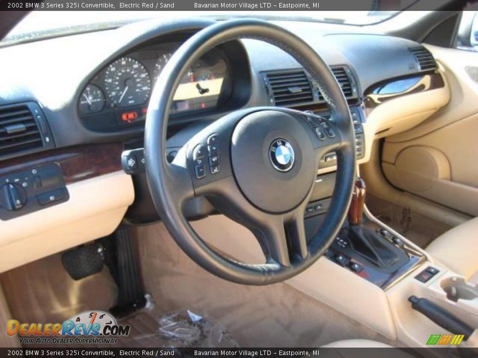 2002 BMW 3 Series 325i Convertible Electric Red / Sand Photo #12