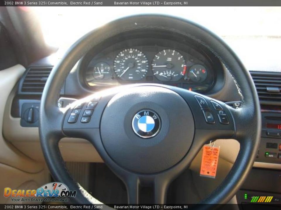 2002 BMW 3 Series 325i Convertible Electric Red / Sand Photo #19