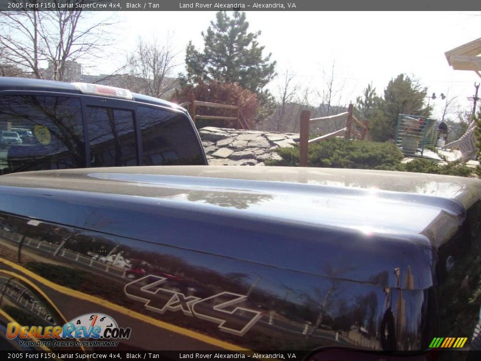 2005 Ford F150 Lariat SuperCrew 4x4 Black / Tan Photo #5