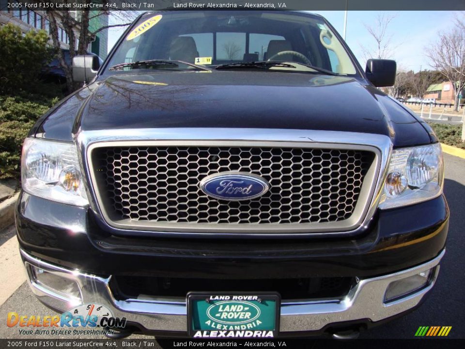 2005 Ford F150 Lariat SuperCrew 4x4 Black / Tan Photo #9
