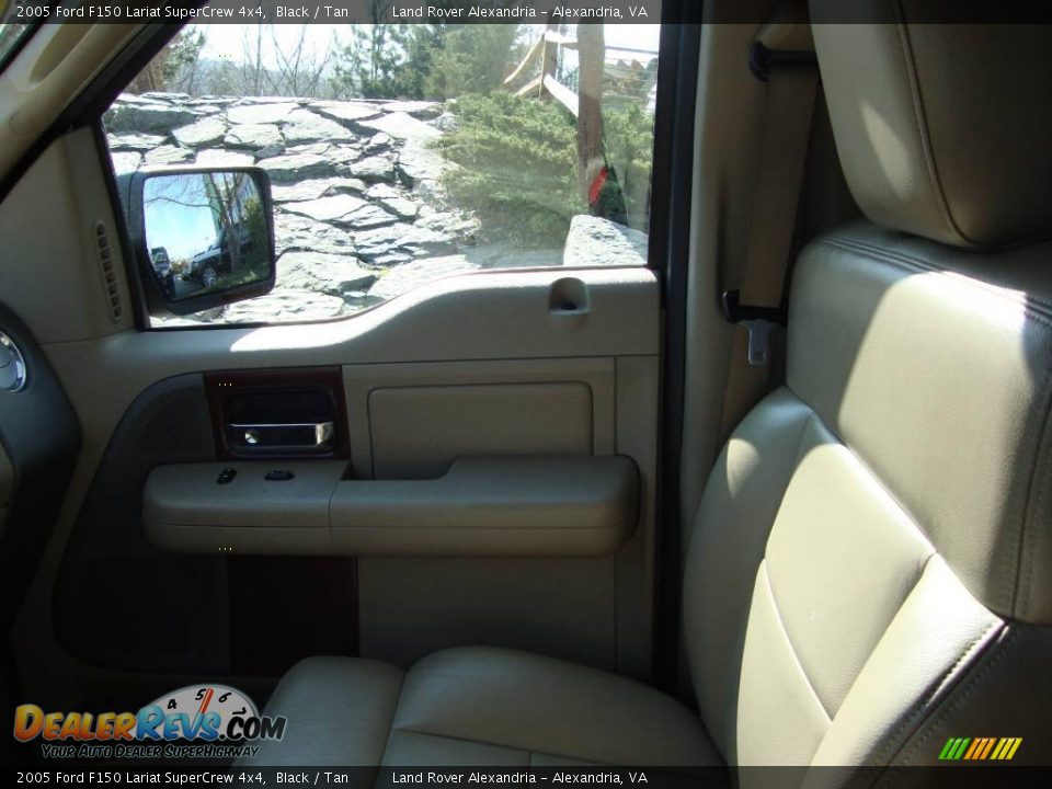 2005 Ford F150 Lariat SuperCrew 4x4 Black / Tan Photo #13