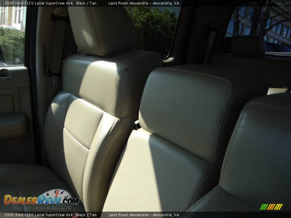 2005 Ford F150 Lariat SuperCrew 4x4 Black / Tan Photo #14