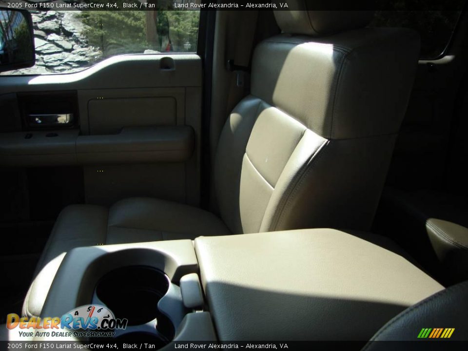 2005 Ford F150 Lariat SuperCrew 4x4 Black / Tan Photo #15
