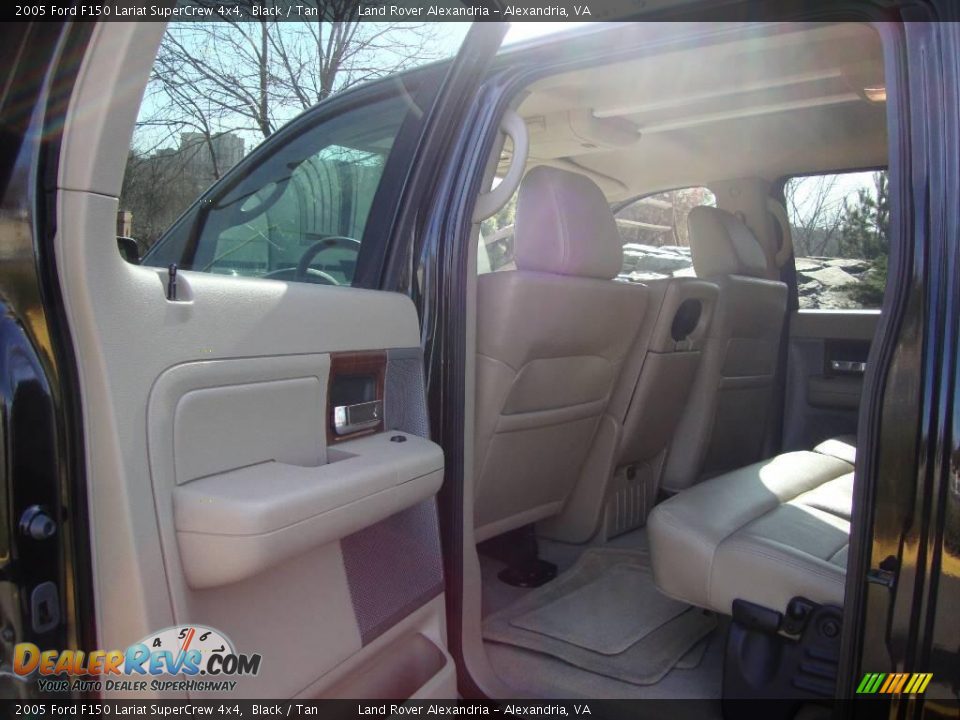 2005 Ford F150 Lariat SuperCrew 4x4 Black / Tan Photo #18