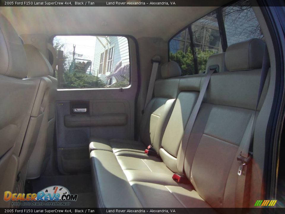 2005 Ford F150 Lariat SuperCrew 4x4 Black / Tan Photo #19