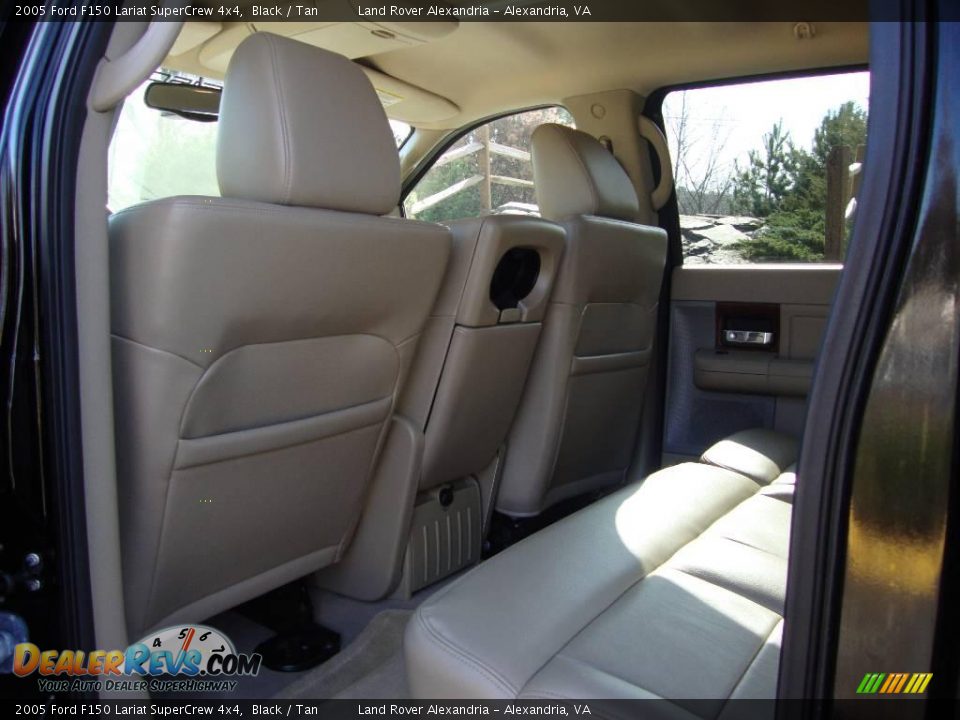 2005 Ford F150 Lariat SuperCrew 4x4 Black / Tan Photo #20