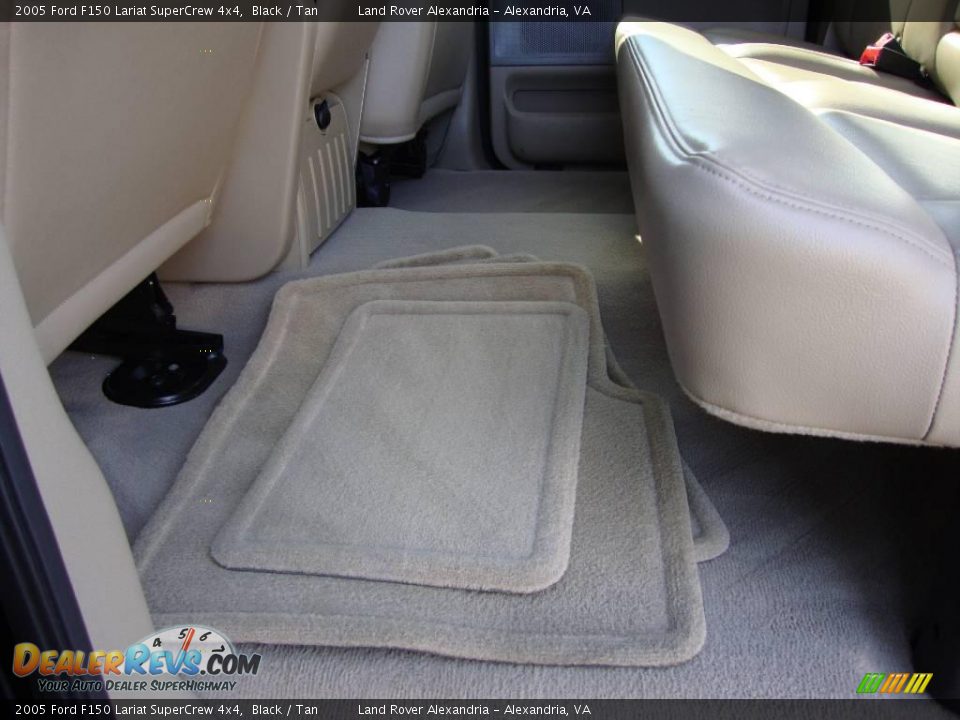 2005 Ford F150 Lariat SuperCrew 4x4 Black / Tan Photo #21