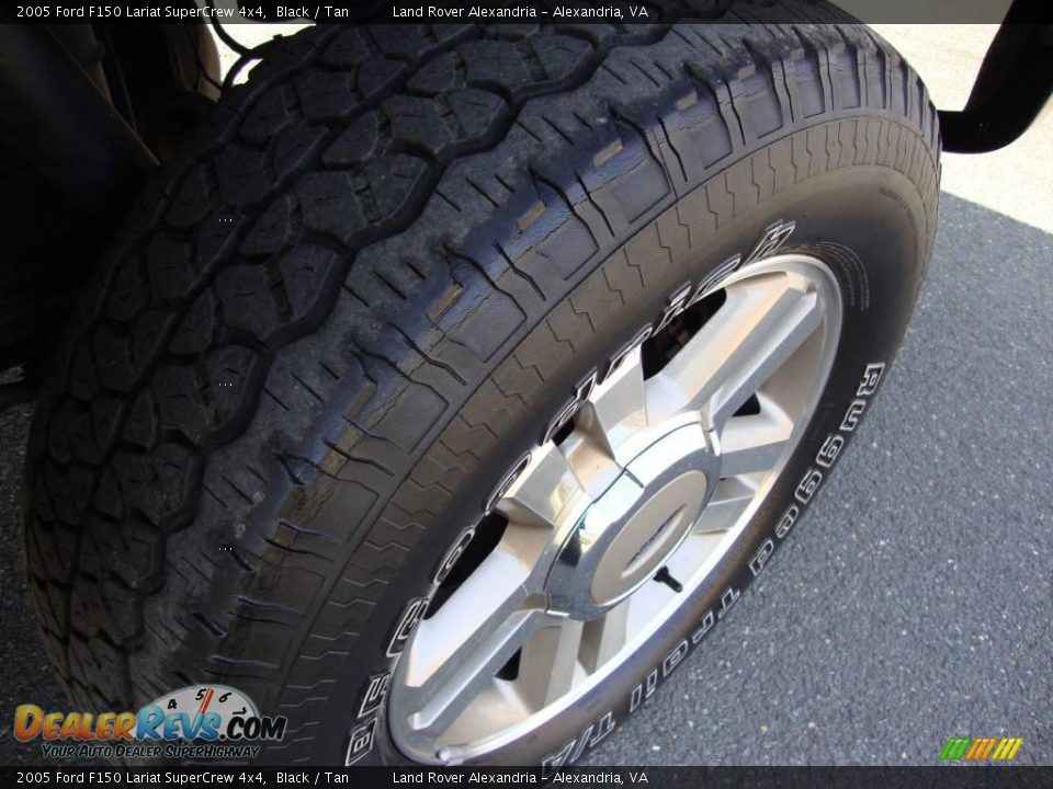 2005 Ford F150 Lariat SuperCrew 4x4 Black / Tan Photo #24
