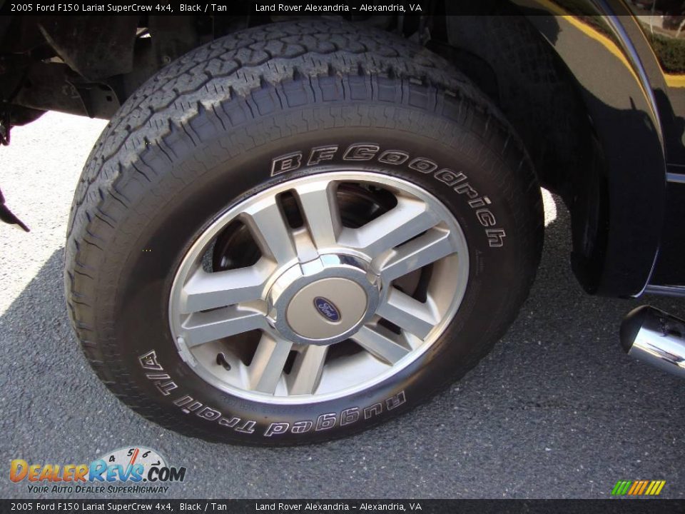 2005 Ford F150 Lariat SuperCrew 4x4 Black / Tan Photo #25