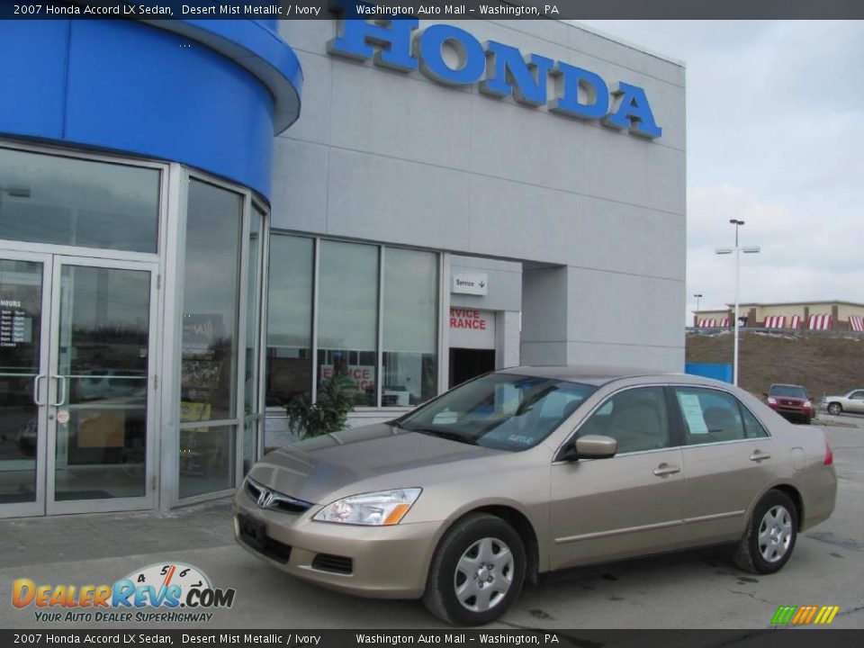 2007 Honda Accord LX Sedan Desert Mist Metallic / Ivory Photo #1