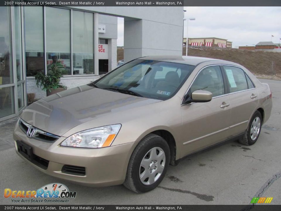 2007 Honda Accord LX Sedan Desert Mist Metallic / Ivory Photo #2