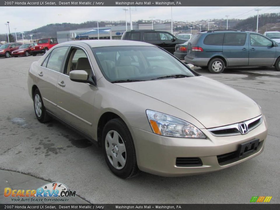 2007 Honda Accord LX Sedan Desert Mist Metallic / Ivory Photo #9